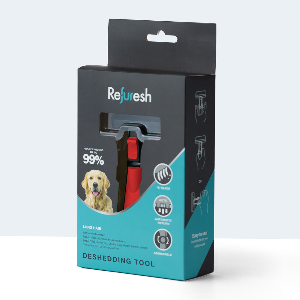 Deshedding Loop Dog Deshedding Brush for Pets with Long Hair – Refuresh